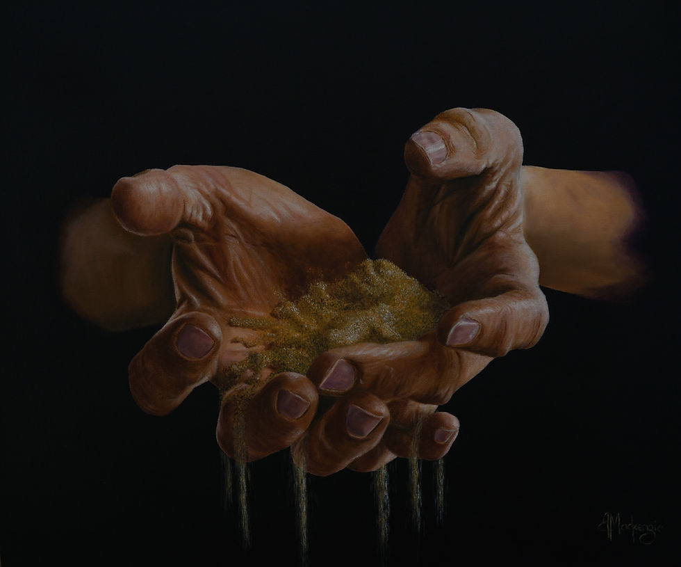 Thumbnail: "Rich Veins For Poor Men" Original Oil on Canvas