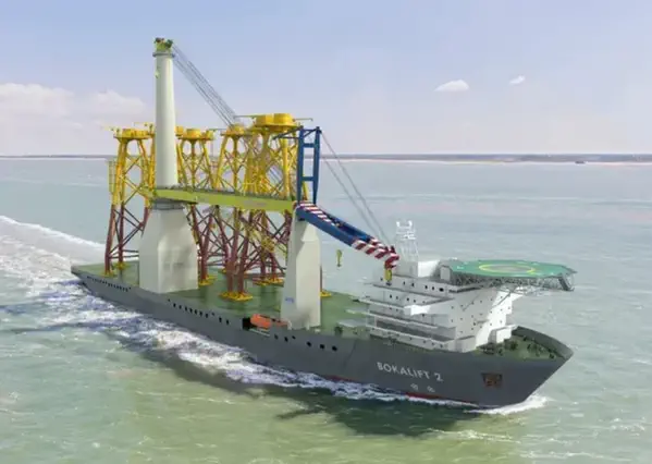 Bokalift 2 illustration of the vessel on the water