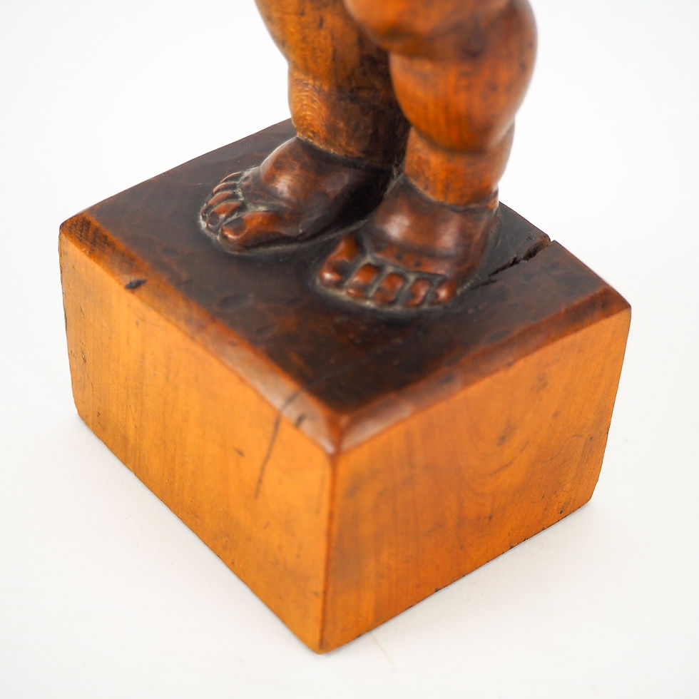 Miniatura: FRANZ ZELEZNY 1866-1932 WIEDEŃ RZEŹBA W DREWNIE SECESJA ART DECO PUTTO