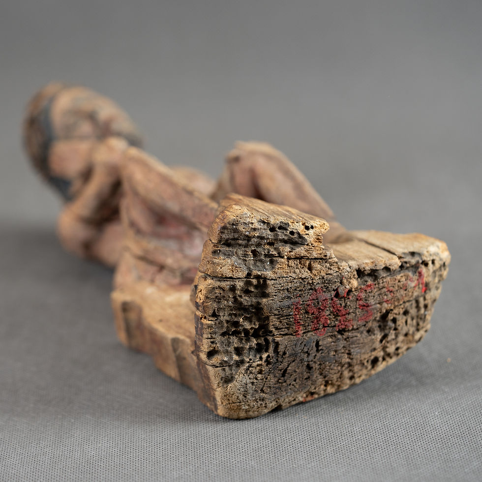 Miniatura: CHRYSTUS FRASOBLIWY DREWNO LIPOWE MAŁOPOLSKA XVIII-XIX w. ANTYK PIĘKNY