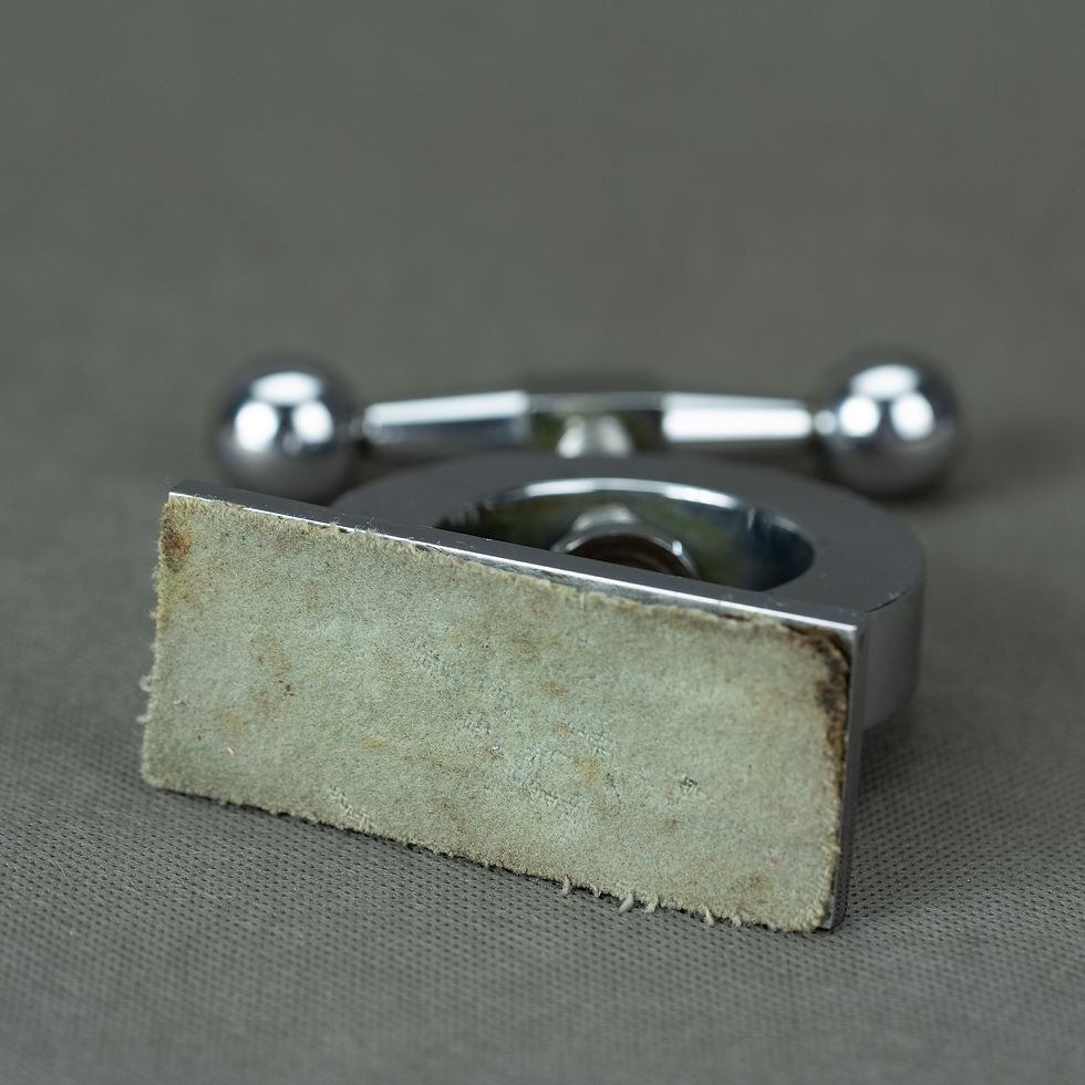 Miniatura: PRZEDWOJENNY DZIADEK DO ORZECHÓW ART DECO CHROMOWANY PIĘKNY ANTYK POLSKA