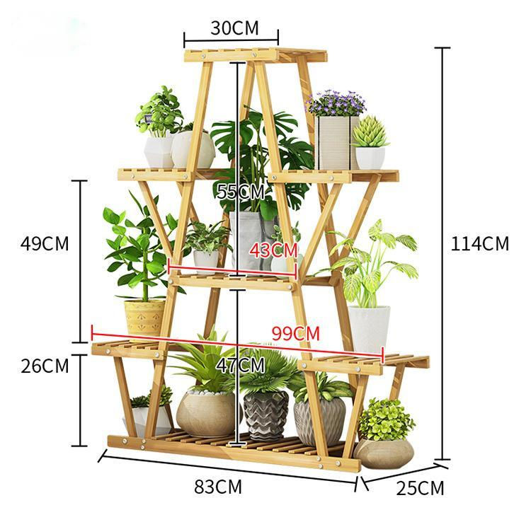Thumbnail: PS023 Bamwood Multi-Layer Plant Floor Stand