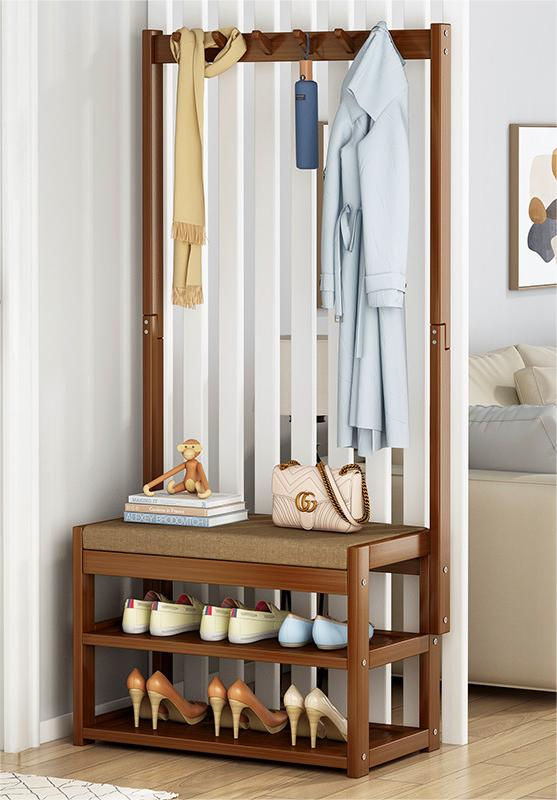 Miniature : SOCE007 - Bamboo Shoe Clothing Rack Seat