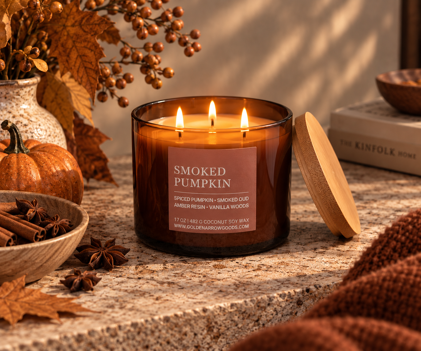 Smoked Pumpkin 17oz Candle