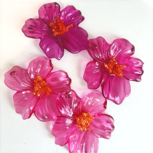 Miniatura: Aros Flor Aurora - Acrilico