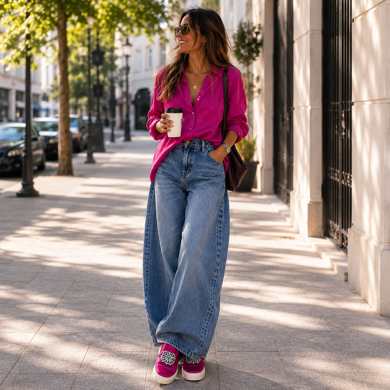 Zapatillas ZARA slip-on en color fucsia