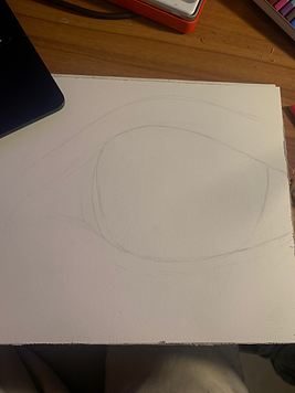 Auge Aquarell und Stifte 1