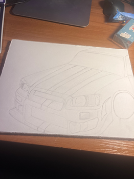 Zeichnung Nissan Skyline 2002  / 1