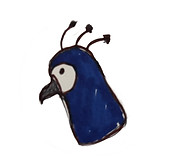 Pfau Piktogramm Kopf