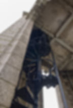 The final spiral steps to the dome of the west tower.