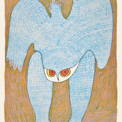 NINGIUKULU TEEVEE, Ruffled Feathers (2014), Lithograph Print, Inuit, Kinngait, Art Gifts, Inuit Art, Graphic Artist, Edgelands, Island Art, , Prints, Authentic, Indigenous art, , Printmaking, Printmaker, Dorset Fine Arts,Artic Life, limited edition prints, landscape drawing, nature art, original drawings, printmaking,