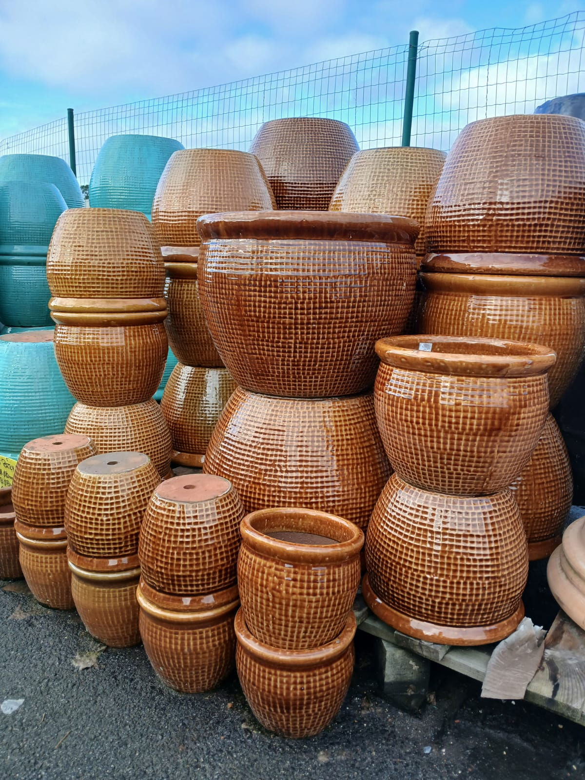 Poterie céramique émaillée cache pot Au fil des Lots
