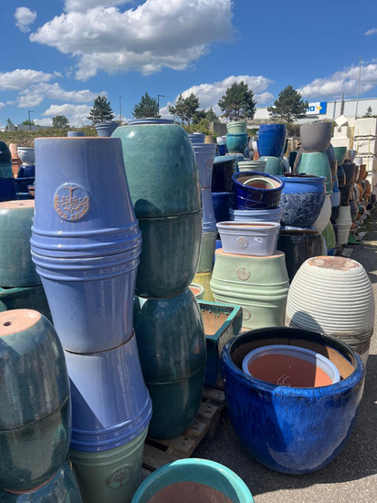 Poterie céramique émaillée cache pot Au fil des Lots