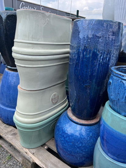 Poterie céramique émaillée cache pot Au fil des Lots