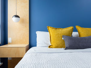 Blue-Painted bedroom