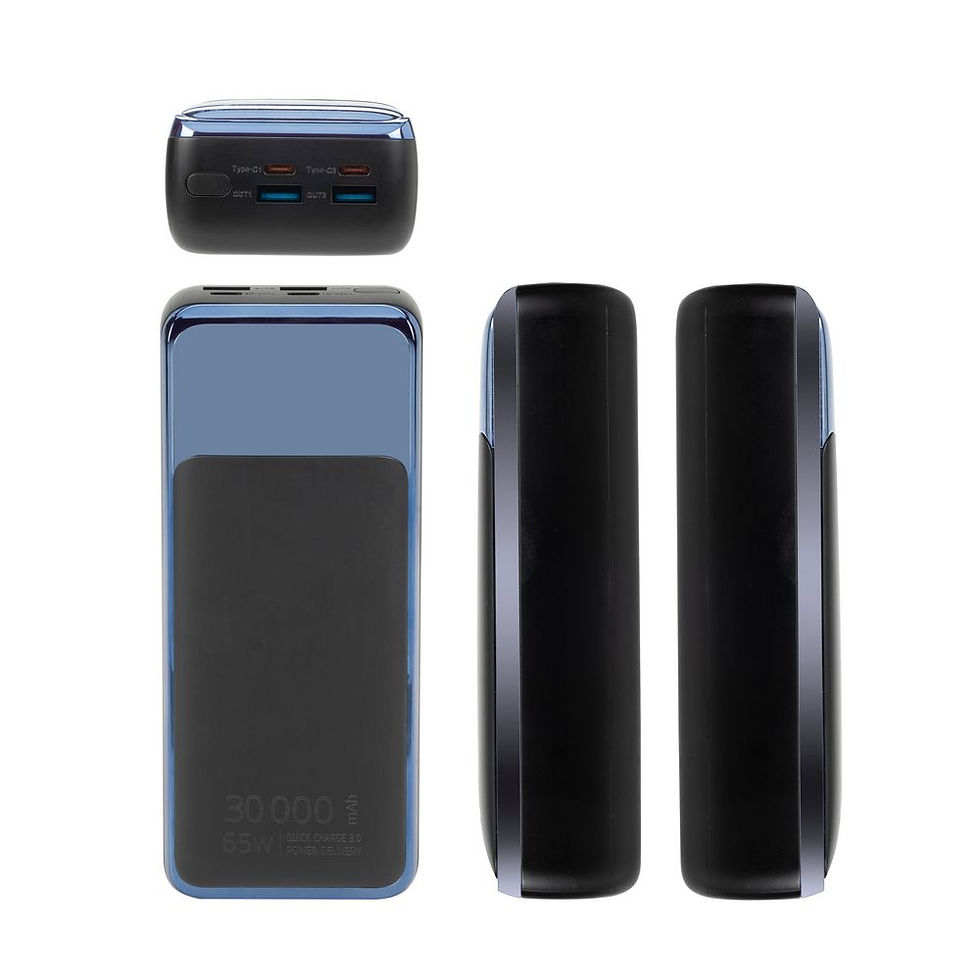 Thumbnail: VA1080 (30000 mAh), black EU, QC/PD 65W portable battery with LCD, for laptops