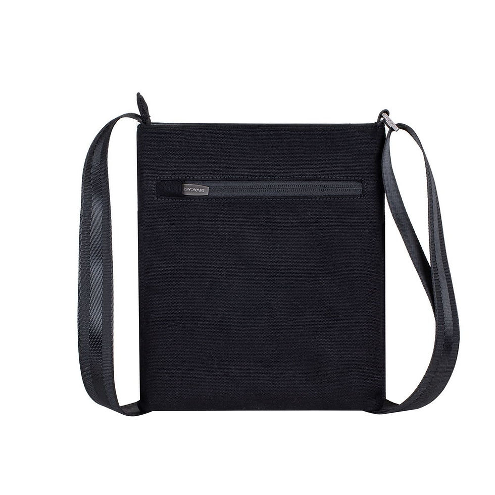 Thumbnail: RIVACASE 8509 black Canvas Crossbody bag 8" / 12
