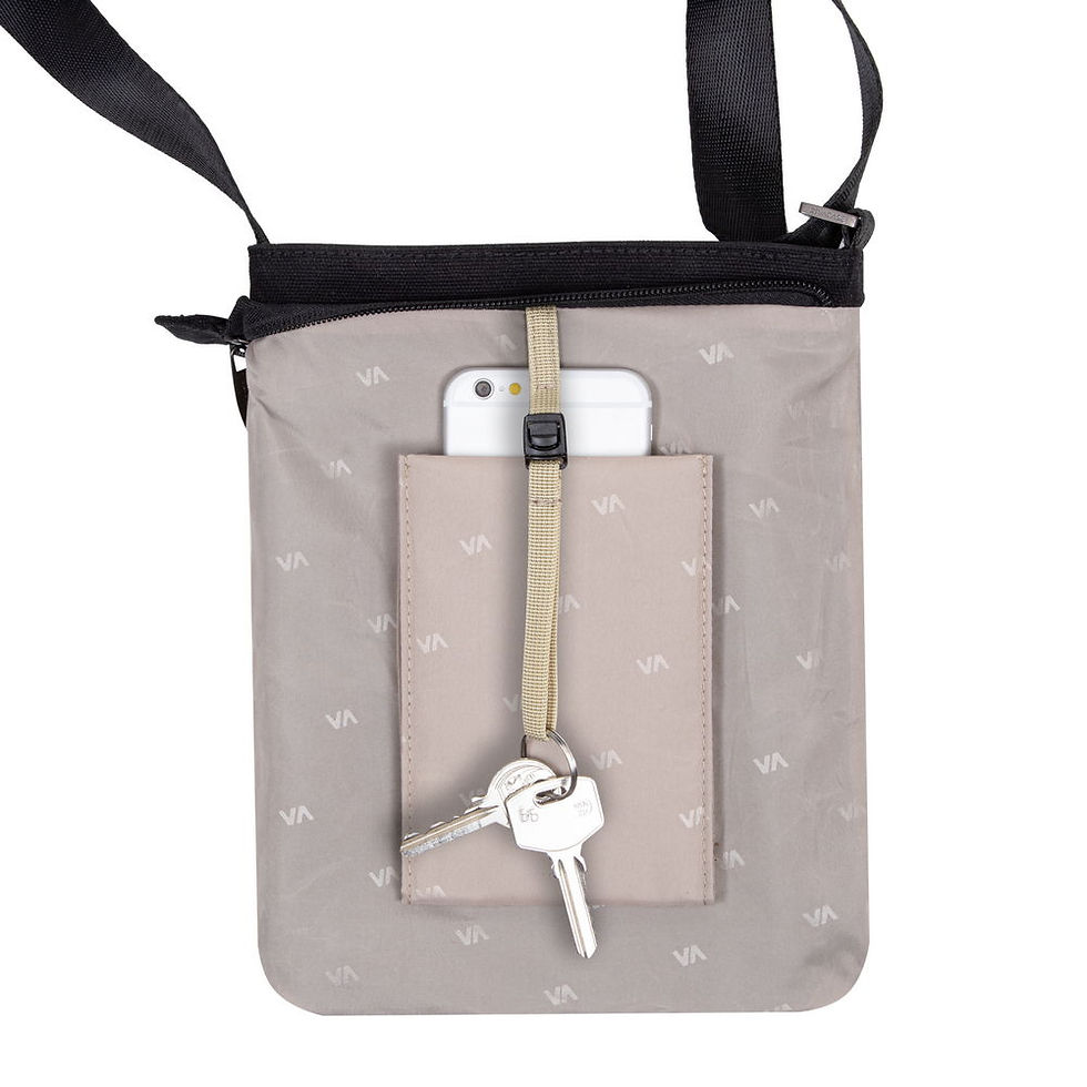 Thumbnail: RIVACASE 8509 black Canvas Crossbody bag 8" / 12