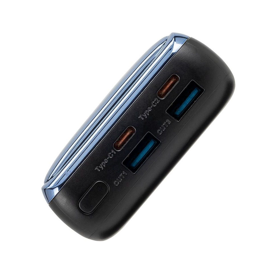 الصورة المصغرة: VA1075 (20000 mAh), black EU, QC/PD 45W portable battery with LCD, for laptops