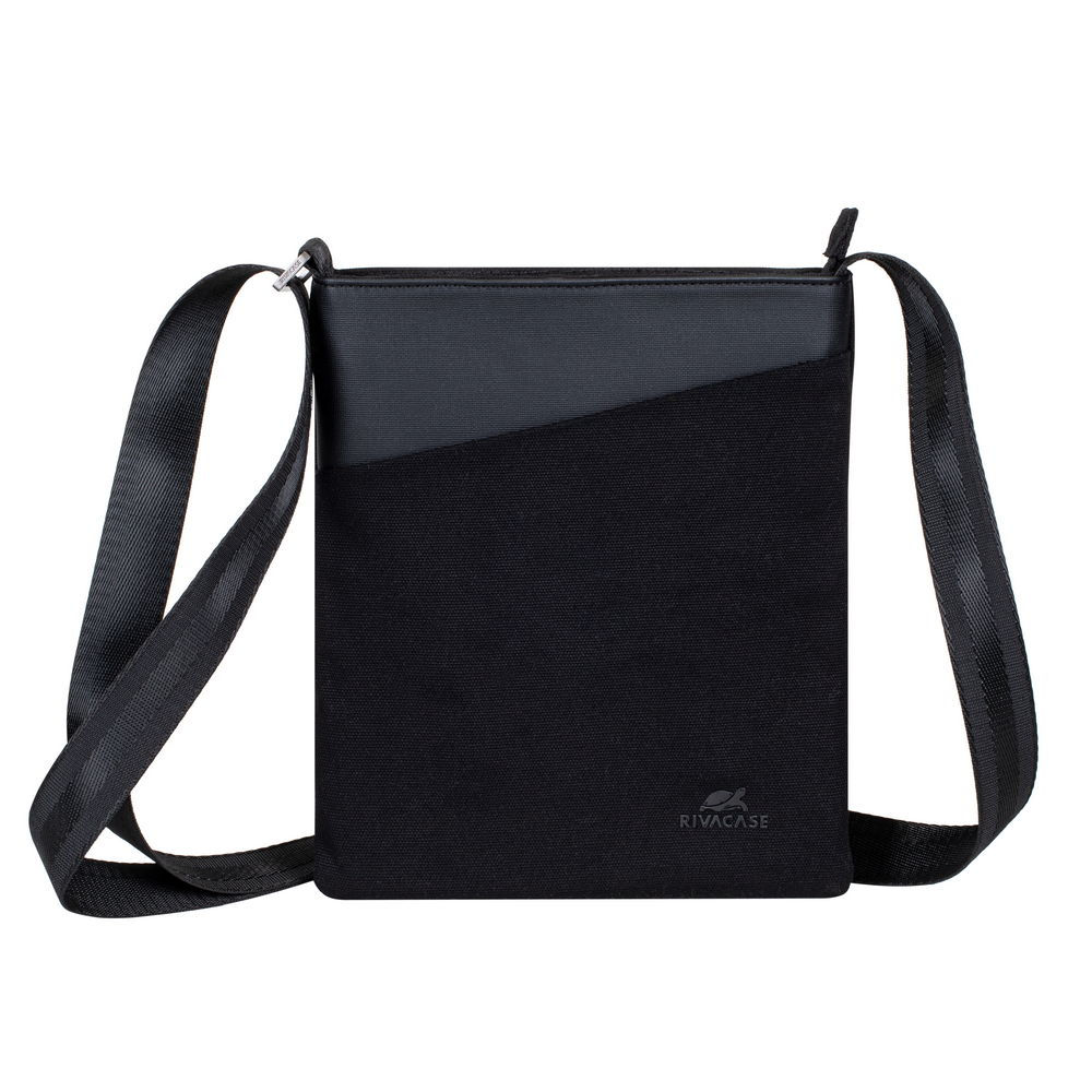 RIVACASE 8509 black Canvas Crossbody bag 8" / 12