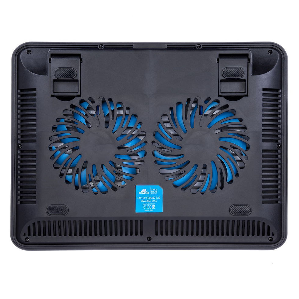 الصورة المصغرة: RIVACASE 5555 silver laptop cooling pad up to 15,6" /14