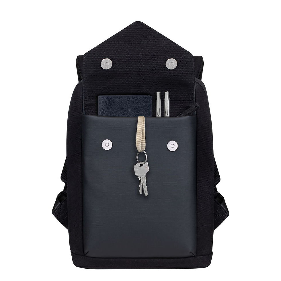 Thumbnail: RIVACASE 8521 black Canvas Urban backpack / 6