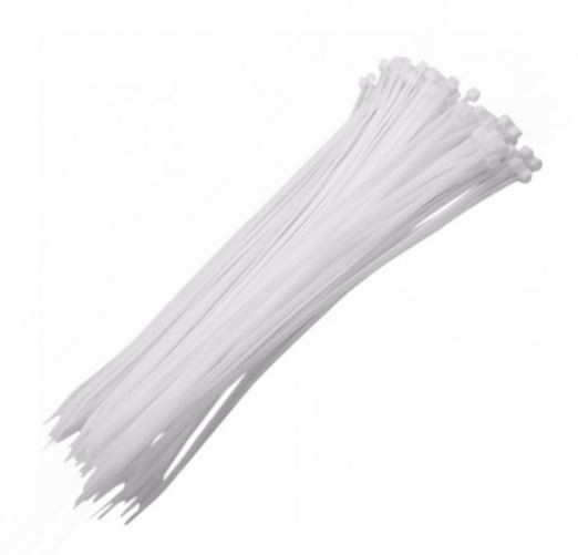 Abraçadeira de nylon 2,5 mm x 200 mm - 100 unidades