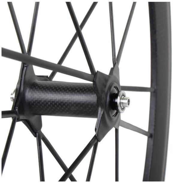 PDQ super-light spoked front wheel - white logos