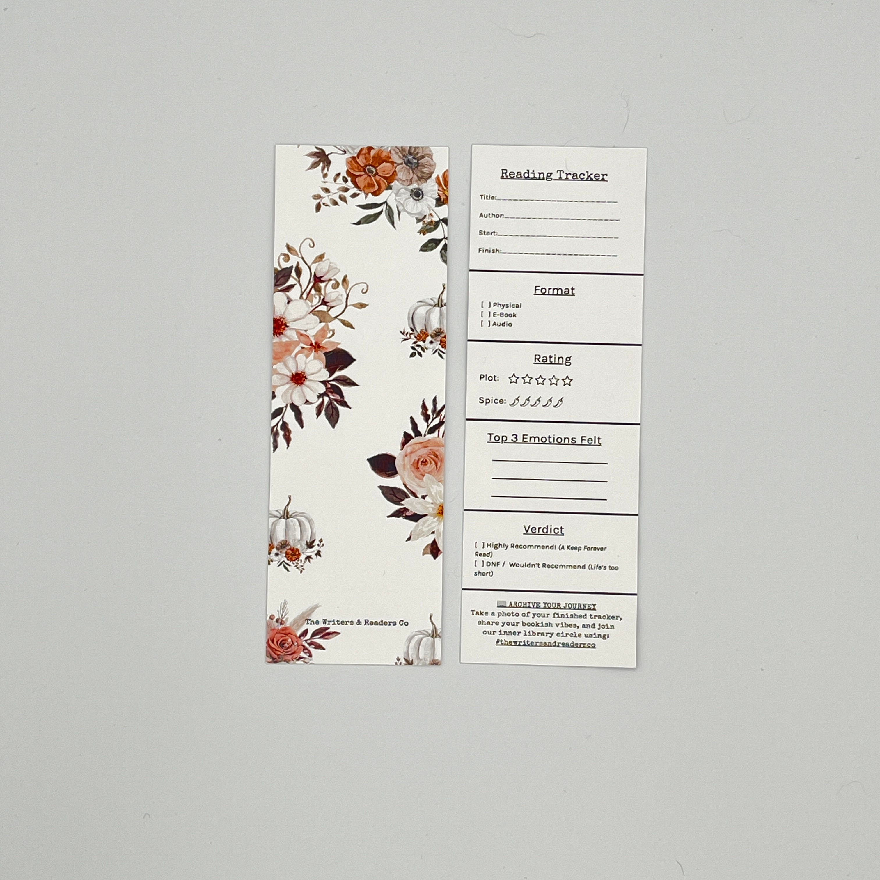 Cozy Autumn Blooms Bookmark