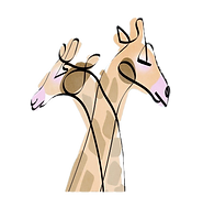 deux girafes côte à côte bienveillance compassionate giraffes