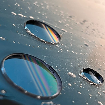 Cleaning acrylic sheet of Floating Circles.
