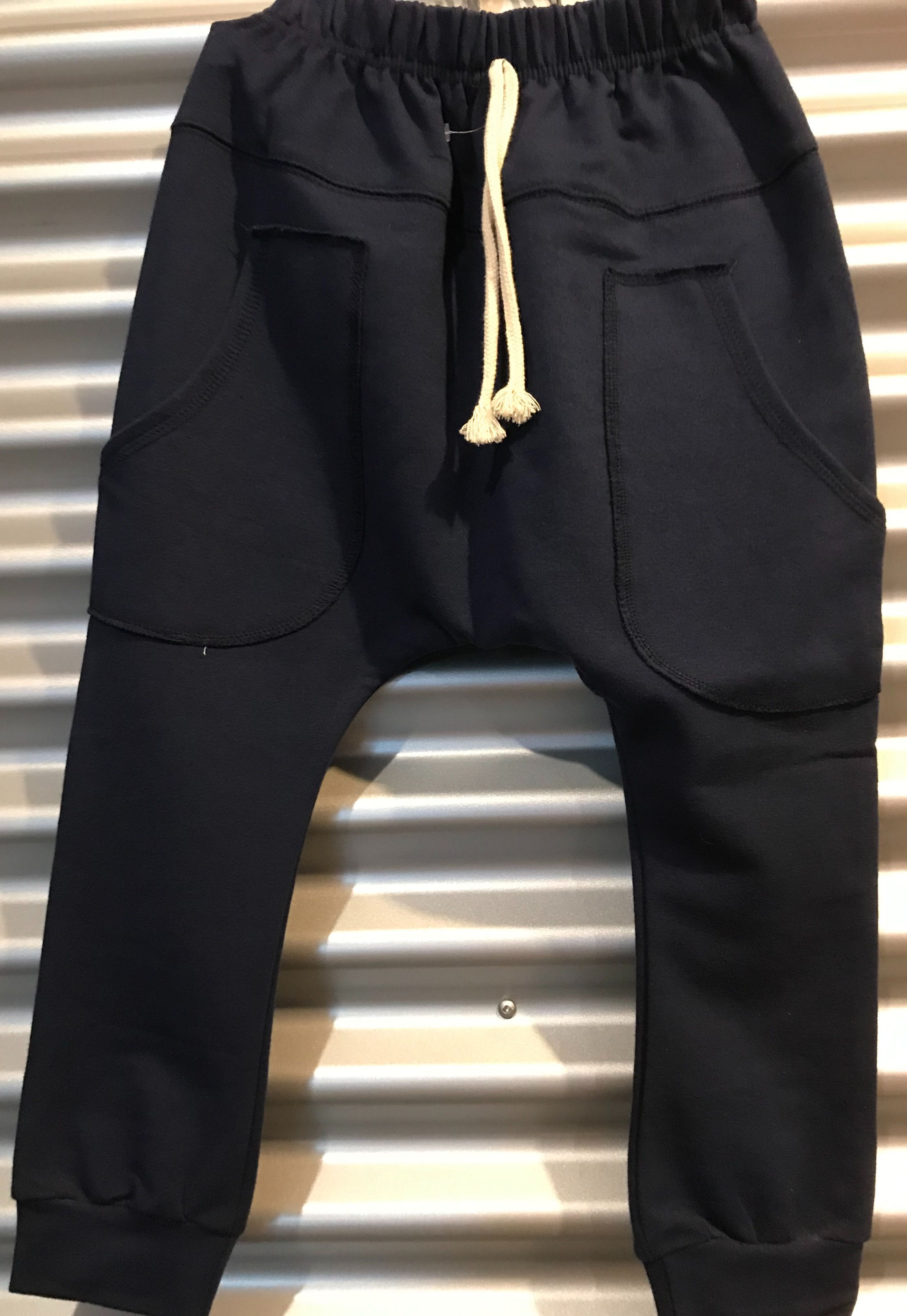 Pantalon baggy enfant bleu marin