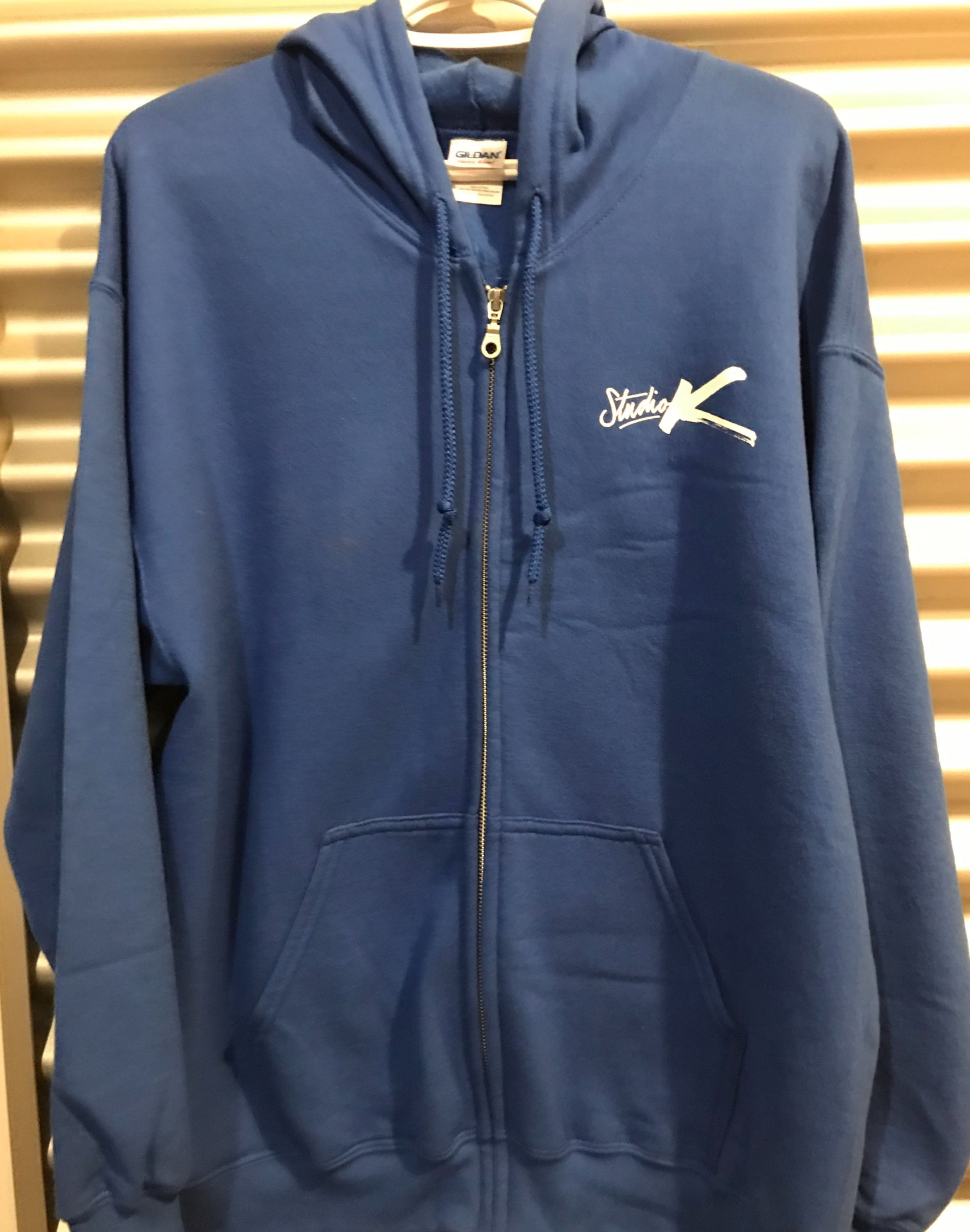 Cagoule avec zip adulte bleu royal