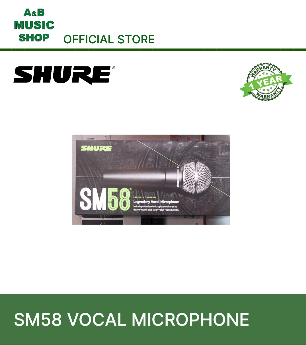 Shure Sm58 Vocal Microphone