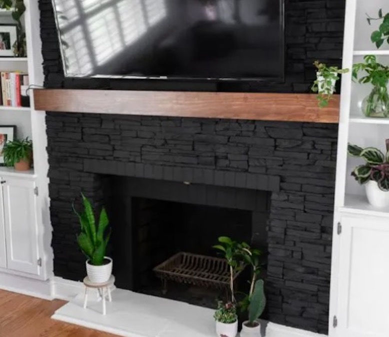DIY Fireplace Mantel Shelf By Brittany Goldwyn