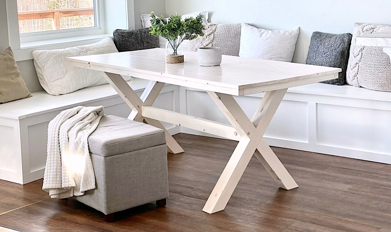 X Base Rectangle Pedestal Dining Table By Ana White