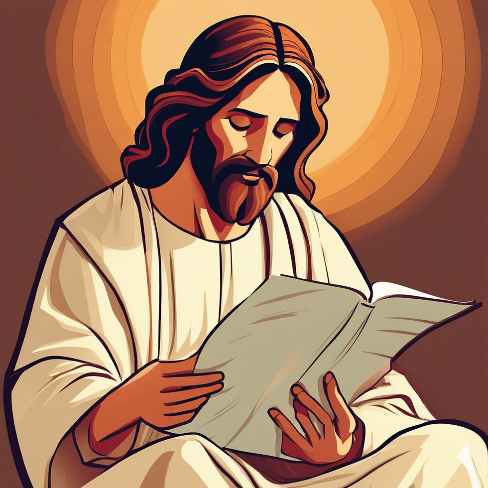 Jesus lendo um livro