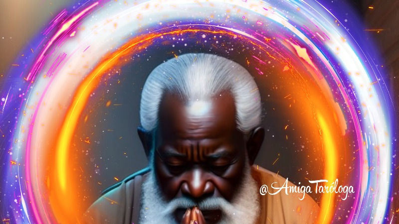 Amado preto velho rezando amiga taróloga