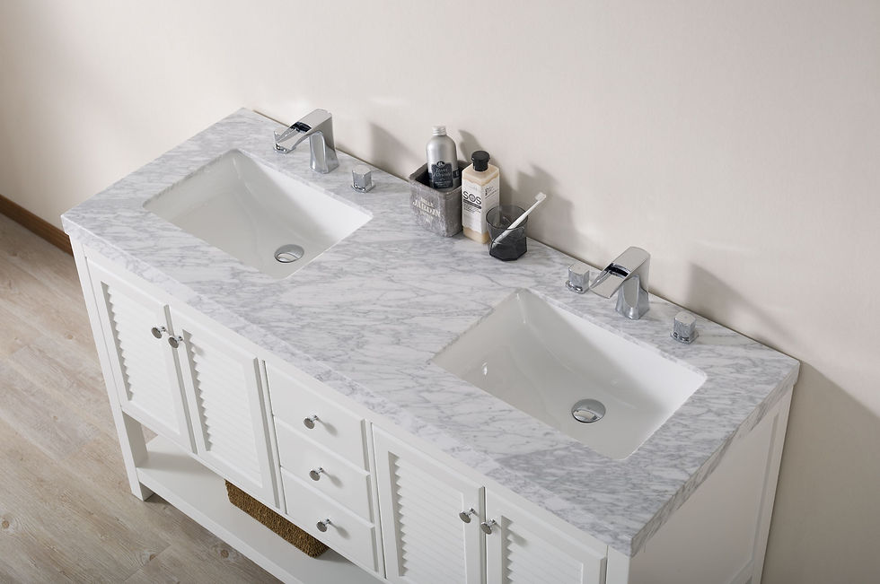 Thumbnail: Luthor 60" White Double Sink Vanity