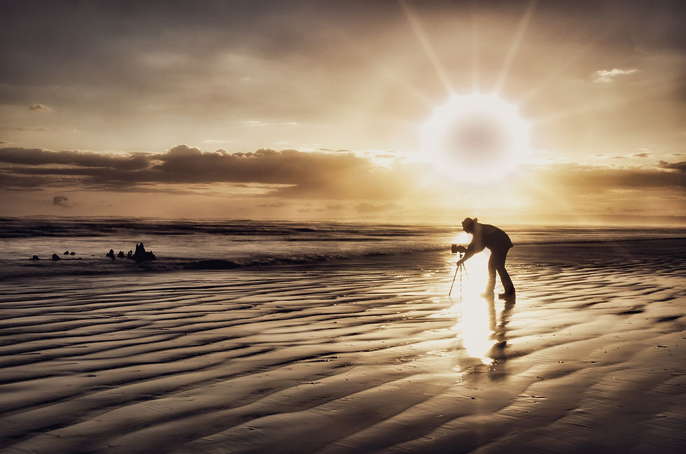 High angle view of a scenic outdoor location prepared for a photoshoot