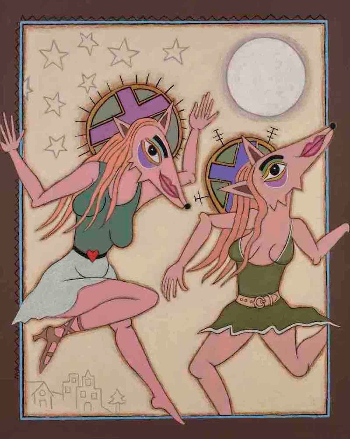Wolfwomen Dancing in the Moonlight