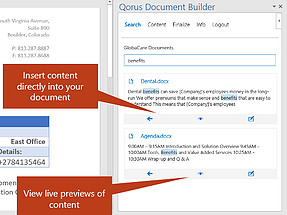 Word add-in l Qorus Document Builder for Word