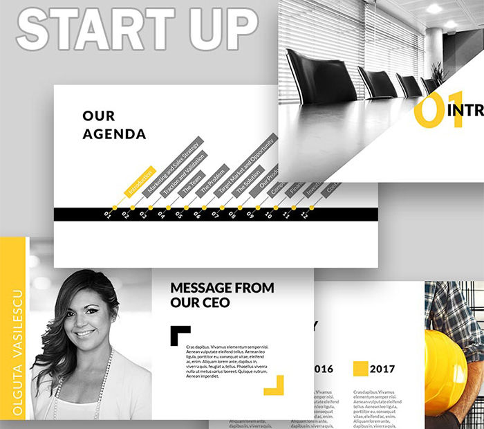 Start up pitch PowerPoint presentation template