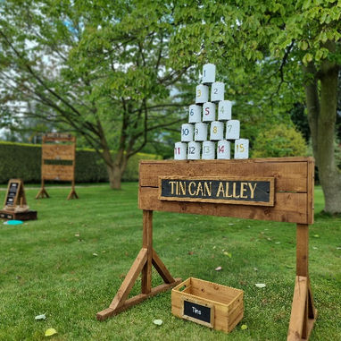 Tin Can Alley hire , outdoor games hire, great garden game to hire