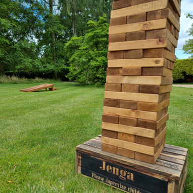 Giant Jenga hire Cambridgeshire and Suffolk great for weddings and events