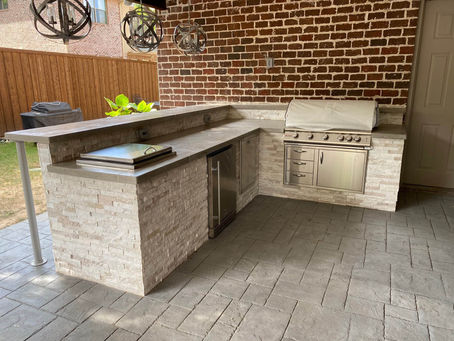 Backyard Upgrade with Outdoor Kitchen in Coppell