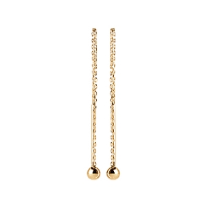 Boucles d'oreilles pendantes chainettes et boules