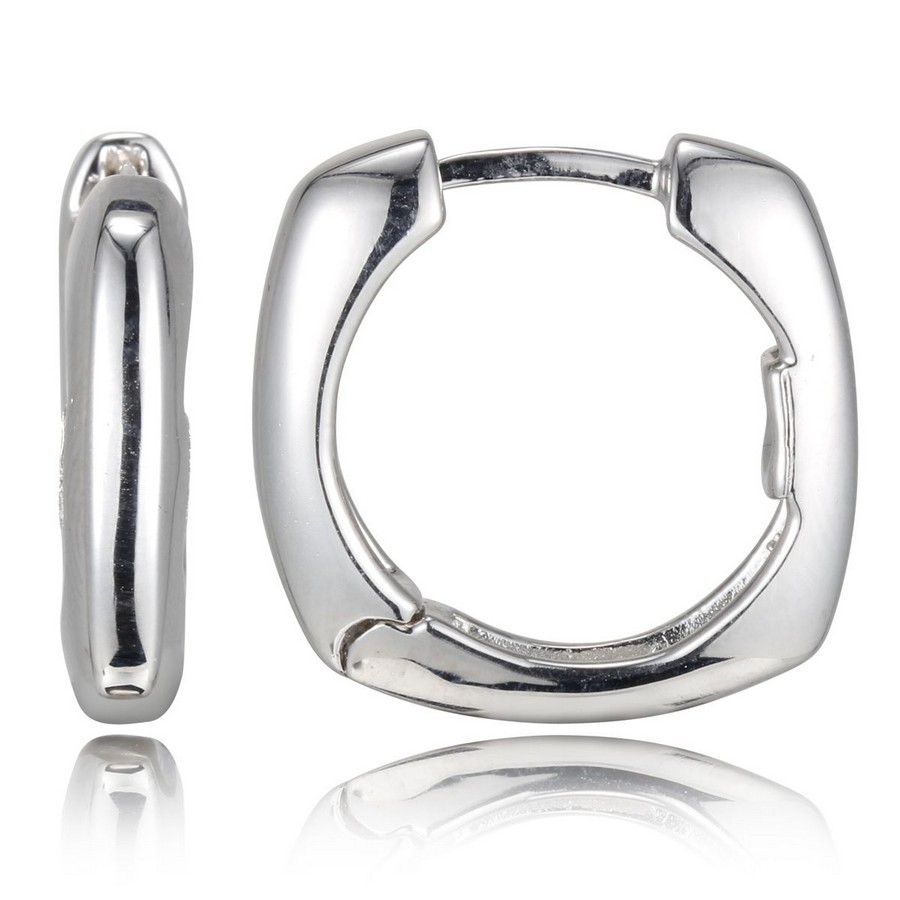 Boucles d'oreilles Elle argent 925 ligne "cushion"