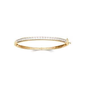 Bracelet rigide ouvrant avec cubics
