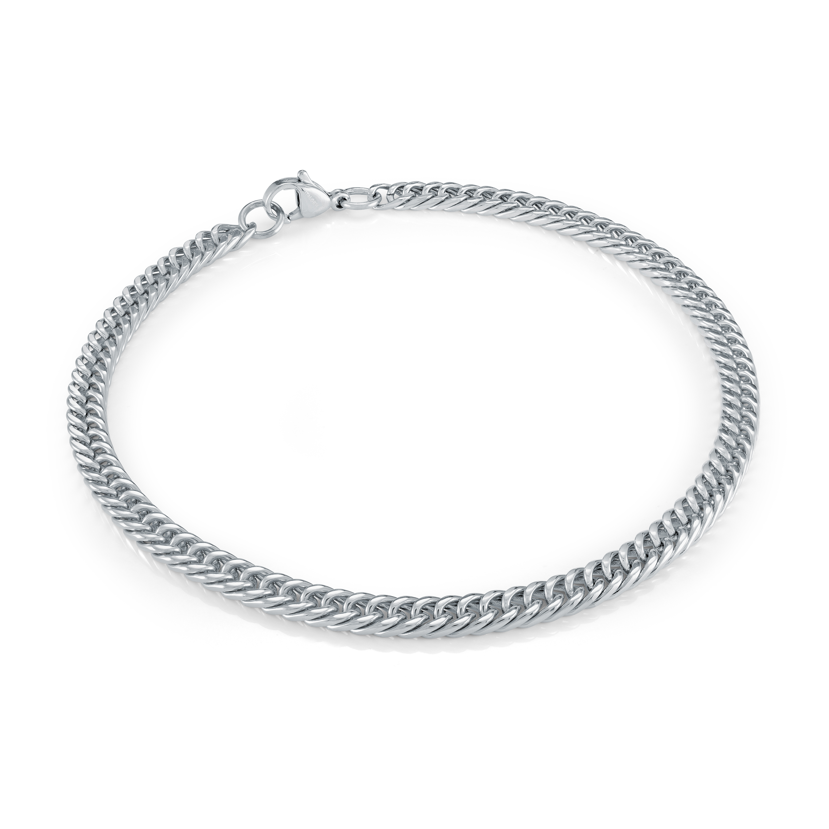 Chaîne de cheville en acier maille gourmette